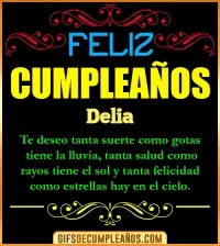 GIF Frases de Cumpleaños Delia